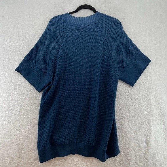 Lacoste + Malandrino Womens tunic size Large Wool cashmere blend knit Blue soft - Picture 6 of 8